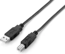 Equip męskie - męskie Kabel USB,1 m, czarny, podwójny ekran (128863) - Kable USB - miniaturka - grafika 2