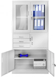 Jan Nowak Biurowa szafa metalowa z sejfem na akta i dokumenty FILIP FILIP - Szafy biurowe - miniaturka - grafika 3