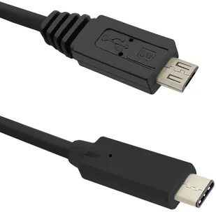 Qoltec Kabel USB 3.1 typC Męski / MicroUSB 2.0 A Męski 1,2m 50476 - Kable USB - miniaturka - grafika 3