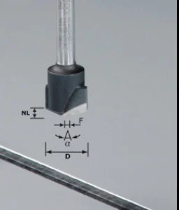 Festool frez do wpustów V, HW z trzpieniem 8 mm HW S8 D18-135° (Alu) (491443) - Frezy - miniaturka - grafika 2