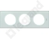 Klawisze i ramki - Legrand Celiane Ramka szkło kaolin x3 poz/pion 069313 - miniaturka - grafika 1