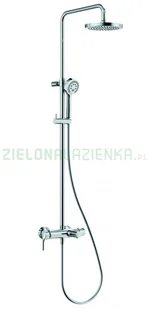 Kludi Logo Zestaw prysznicowy natynkowy z deszczownicą chrom 6808305-00 - Zestawy prysznicowe - miniaturka - grafika 3