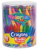 Przybory szkolne - Colorino Kredki świecowe 64 kolory - miniaturka - grafika 1