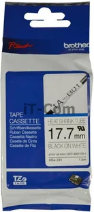 Brother Rurka termokurczliwa o szerokości 17.7mm czarny nadruk/białe tło długość 1.5m HSE241 - Dodatki do drukarek i skanerów - miniaturka - grafika 6