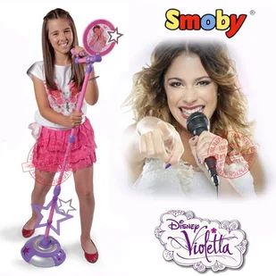 Smoby Violetta Mikrofon ze statywem 27223 - Instrumenty muzyczne dla dzieci - miniaturka - grafika 2