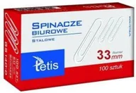 Spinacze i klipsy do papieru - Tetis Spinacze okrągłe 33mm GS140-C 100 sztuk - miniaturka - grafika 1