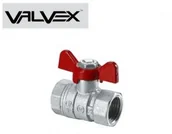Zawory i kraniki - Valvex ONYX ZAWÓR KULOWY PROSTY NIKLOWANY Z ALUMINIOWYM MOTYLKIEM - W/W - 1/2 - - miniaturka - grafika 1