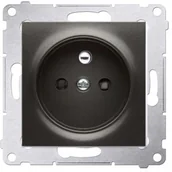 Gniazdka elektryczne - LEDart pojedyncze z uziemieniem antracyt DGZ1Z.01/48 Kontakt Simon54 - miniaturka - grafika 1