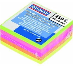 Donau Mini Kostka samoprzylepna 50x50 mm 1x250 kart neonowa - Zakładki indeksujące - miniaturka - grafika 3