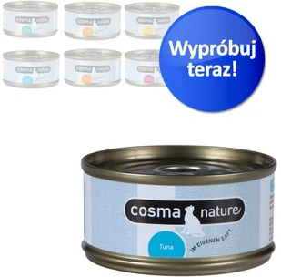 Cosma 10 + 2 gratis! Mieszany pakiet próbny Nature 12 x 70 g 12 x 70 g - Mokra karma dla kotów Cosma 10 + 2 gratis! Mieszany pakiet próbny Nature 12 x 70 g 12 x 70 g - Mokra karma dla kotów - miniaturka - grafika 2