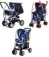 Akcesoria do wózków - Reer Uniwersalna Osłona przeciwdeszczowa do wózka 3 in 1 72049 - miniaturka - grafika 1