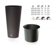 Donice - Prosperplast RATO TUBUS 300mm UMBRA (440U) PDRTUS300-440U [2443077] - miniaturka - grafika 1