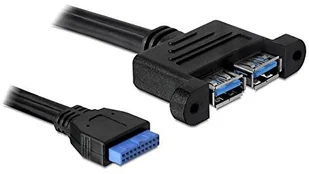 Delock Kabel USB 3.0 82941 [1x Złącze żeńskie USB 3.0 19-pin - 2x Złącze żeńskie - Kable USB - miniaturka - grafika 2