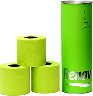 Renova Papier toaletowy RENOVA Tuba, zielony 3 szt. - Papier toaletowy - miniaturka - grafika 2