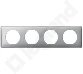 Klawisze i ramki - Legrand 068724 CELIANE RAMKA ALU TEKST X4 POZ/PION - miniaturka - grafika 1
