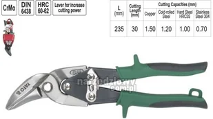 YATO Nożyce do blachy wygięte prawe 1916 - Nożyce i sekatory - miniaturka - grafika 3