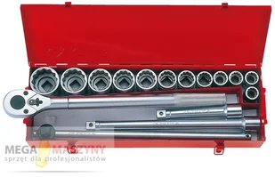 KING TONY 6016 MR zestaw kluczy nasadowych zestaw akcesoriów, metryczne, w zestawie: 16 3/4 " 6016MR - Akcesoria do elektronarzędzi - miniaturka - grafika 2