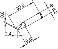 Akcesoria do lutowania - Ersa Grot lutowniczy 102 CD LF24 kształt dłuta - miniaturka - grafika 1