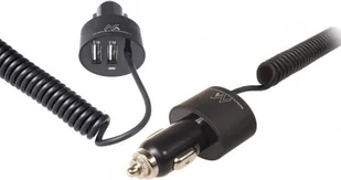 Maclean Ładowarka samochodowa 2xUSB lightning spiralny 1,8m 5.2A MCE76 5902211100423 - Ładowarki samochodowe - miniaturka - grafika 2