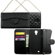 Etui i futerały do telefonów - Samsung Galaxy S4 i9500 i9505 Polster SCHWARZ clutch Handtasche Kunst-Leder Design Flip Schutz-Hülle Case Flip Tasche Cover thematys - miniaturka - grafika 1