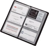 Wizytowniki - ALASSIO Wizytownik Monza, skóropodobny, na 120 wizytówek, czarny A41006 - miniaturka - grafika 1