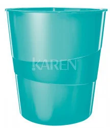 Leitz KOSZ NA ŚMIECI 15L WOW, LODOWY NIEBIESKI - Kosze biurowe - miniaturka - grafika 2