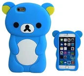 Etui i futerały do telefonów - APPLE thematys HQ silikonowe milutki wzór niedźwiadka etui ochronne do iPhone 6 Niebieski - miniaturka - grafika 1