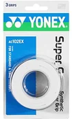 Tenis stołowy - Yonex Overgrip Super Grap, 3 Grips Taśma Klejąca, Biały, Standard (AC102EX-weiß) - miniaturka - grafika 1