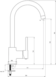 Deante Nemezja grafitowy BEN 262M - Baterie kuchenne - miniaturka - grafika 3