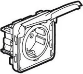 Gniazdka elektryczne - Legrand 069640 PLEXO Gniazdo Pojedyncze 2P+Z SCHUKO BIAŁE/ ECRU 16A-250V~ - miniaturka - grafika 1