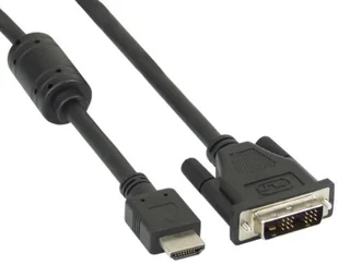 InLine 17665 HDMI-DVI Adapter kabel z wtyczką ferrytu (19-bieg. wtyczka 18 Plus 1, 5 m) 4043718042746 - Kable InLine 17665 HDMI-DVI Adapter kabel z wtyczką ferrytu (19-bieg. wtyczka 18 Plus 1, 5 m) 4043718042746 - Kable - miniaturka - grafika 1
