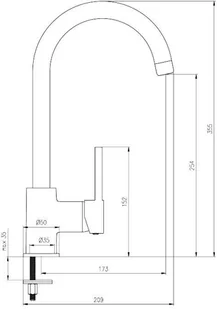 Deante Milin czarny BEU B62M - Baterie kuchenne - miniaturka - grafika 2