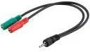 Manhattan Kabel /Adapter audio stereo 1 x jack 3.5 mm 4-pinowy na 2 x jack 3.5mm - Adaptery i przejściówki - miniaturka - grafika 2