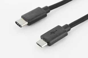 Assmann Kabel USB połączeniowy USB 2.0 HighSpeed Typ USB C/microUSB B męskie - męskie czarny (AK-300137-018-S) - Kable USB - miniaturka - grafika 3