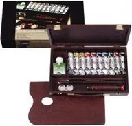 Farby i media malarskie - Talens zestaw farb akrylowych REMBRANDT W KASECIE DREWNIANEJ TRADITIONAL 1884000 - miniaturka - grafika 1