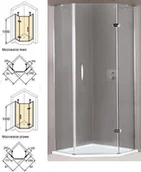 Kabiny prysznicowe - Huppe Aura Elegance 100x100 401181 - miniaturka - grafika 1