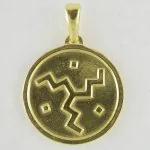 Wróżbiarstwo i radiestezja - Sotis Talizman Sowelo (słońce) 1 - pozłacany AgM94 - miniaturka - grafika 1