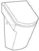 Pisuary - Roca Pisuar biały Hall - miniaturka - grafika 1