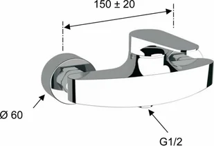 Sapho Corneli CE11 - Baterie wannowe i prysznicowe - miniaturka - grafika 2