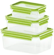 Pozostałe akcesoria kuchenne - Emsa Zestaw pojemników 3 szt zielony Clip & Close 515585 - miniaturka - grafika 1