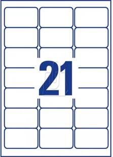 Avery Zweckform Etykiety adresowe do drukarek laserowych białe 63,5mm x 38,1mm 100 arkuszy - Etykiety samoprzylepne i bloki etykiet - miniaturka - grafika 3