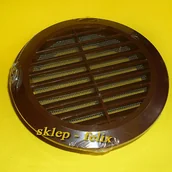Kominy i akcesoria - Kratka wentylacyjna okrągła fi 100 z siatką BRĄZOWA - miniaturka - grafika 1