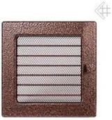 Akcesoria kominkowe - Kratki.pl Kratka kominkowa malowana miedziana 17x17 z żaluzją 6674-898A9_2013020 - miniaturka - grafika 1