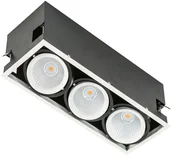 Oprawy, klosze i abażury - Italux Oprawa do wbudowania VERTICO TRIPLE GL7108-3/3X18W 3000K WH+BL - miniaturka - grafika 1