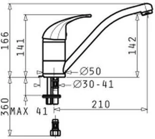 Pyramis Modo czarny 095192601 - Baterie kuchenne - miniaturka - grafika 2