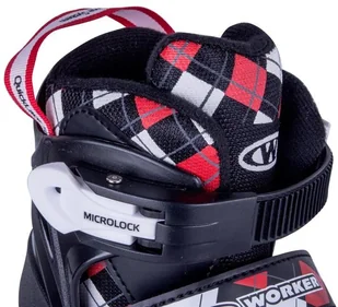 Worker WROTKI-ROLKI 2W1 czarno-czerwony - Rolki - miniaturka - grafika 10