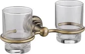 Kubki na szczoteczki do zębów - Sapho kubek szklany podwójny DIAMOND 1317-05 - miniaturka - grafika 1