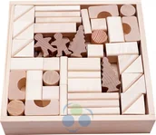Klocki - B&B KLOCKI drewniane w skrzynce Naturalne 92 el. 1367 - miniaturka - grafika 1