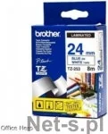 Akcesoria do kas i terminali - Brother Taśma 24mm BLUE ON WHITE - miniaturka - grafika 1
