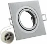 Oprawy, klosze i abażury - Polux Oprawa OPAL GU10 230V kwadrat - szczotkowane Aluminium 302113 - miniaturka - grafika 1